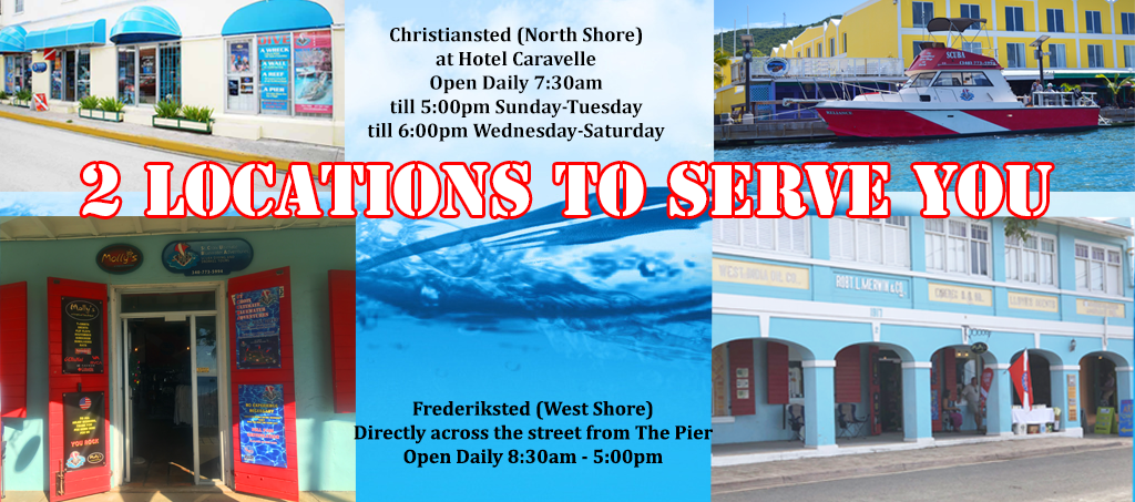 st croix SCUBA virgin islands dive shop locations